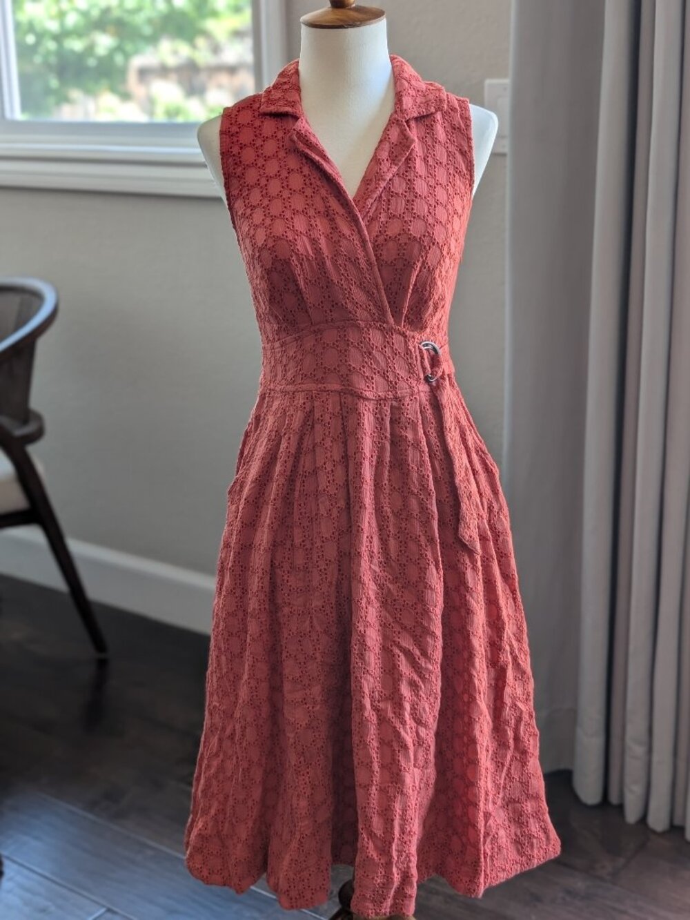 Anthropologie Elm Collared eyelet dress, 00P